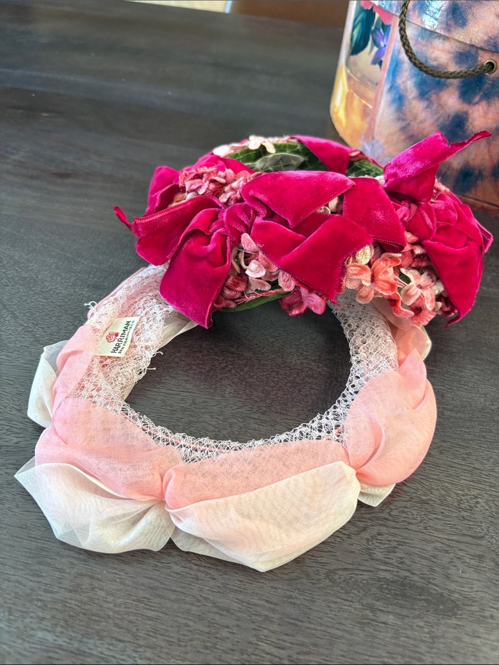 Bundle of Two Vintage Pink Calot Hats - Picture 2 of 15